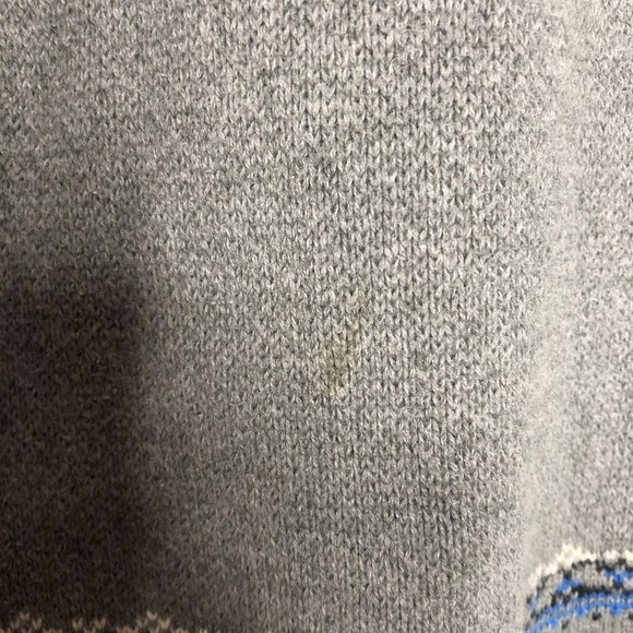 Hanna Andersson Fair Isle 1/4 Zip Sweater Boys Size 110 Gray Blue - Picture 3 of 6